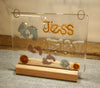 Tiny Feet Design Personalised Life Event (eg birthday) Glass Panel 200 x 150mm size