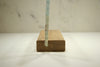 Handmade solid oak stand for personalised art glass panels - Well Made Stuff