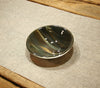 Petrified wood fused art glass bowl 125mm size from above