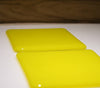 Well Made Stuff - Handmade sunflower yellow opal colour fused art glass coaster - perfect as a gift or something for your home - astonishing vibrant colour